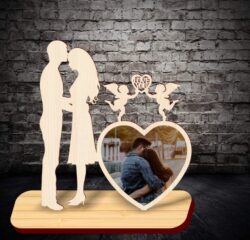 Valentine photo frame E0020615 file cdr and dxf free vector download for Laser cut