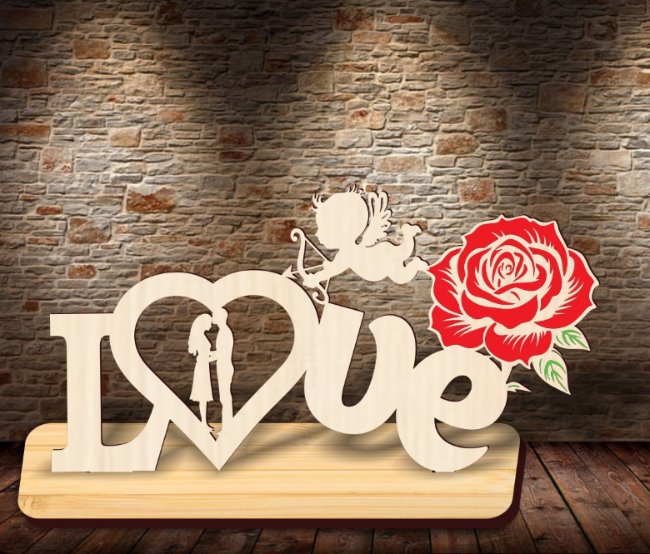 Valentine stand E0020626 file cdr and dxf free vector download for laser cut