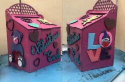 Valentines card box E0020621 file cdr and dxf free vector download for Laser cut