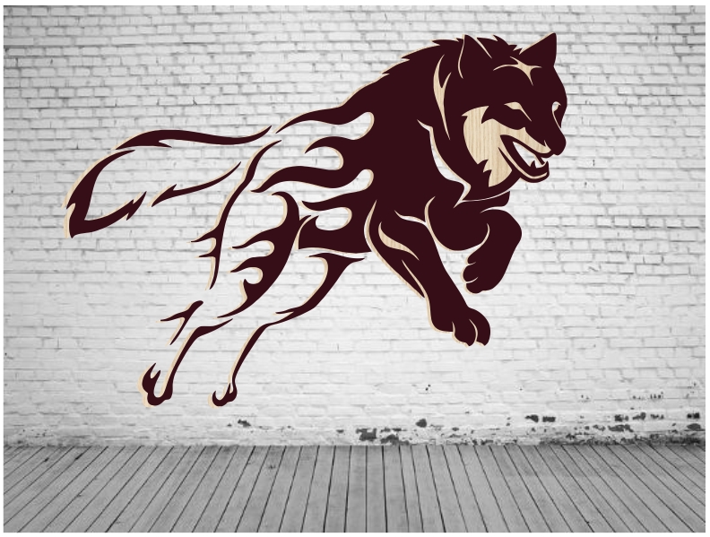 Wolf Stencil TH00000012 file cdr and dxf free vector download for laser engraving machine