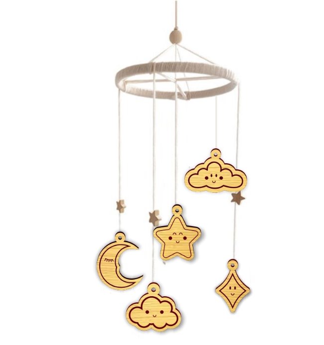 Baby Mobile E0020734 file cdr and dxf free vector download for laser cut