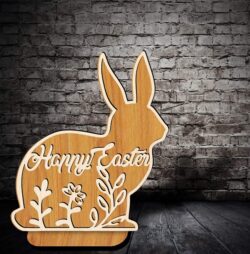 Bunny stand E0020678 file cdr and dxf free vector download for laser cut
