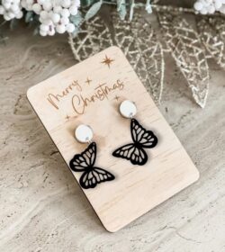 Butterfly earrings E0020774 file cdr and dxf free vector download for laser cut