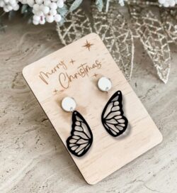 Butterfly wing earrings E0020771 file cdr and dxf free vector download for laser cut
