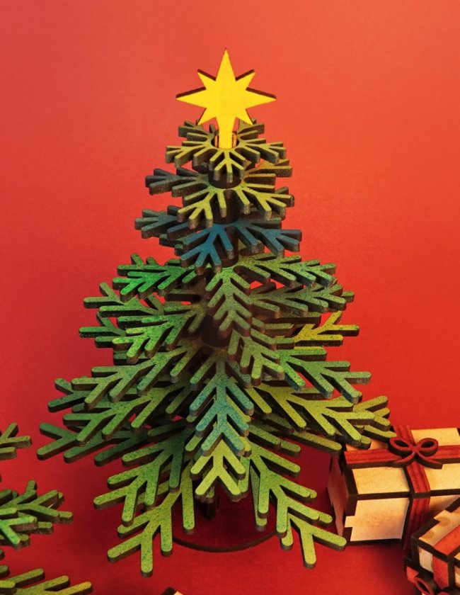 Christmas tree E0020721 file cdr and dxf free vector download for laser cut