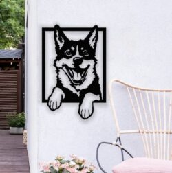 Dog wall decor E0020864 file cdr and dxf free vector download for laser cut plasma