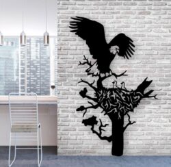 Eagle nest E0020785 file cdr and dxf free vector download for laser cut plasma