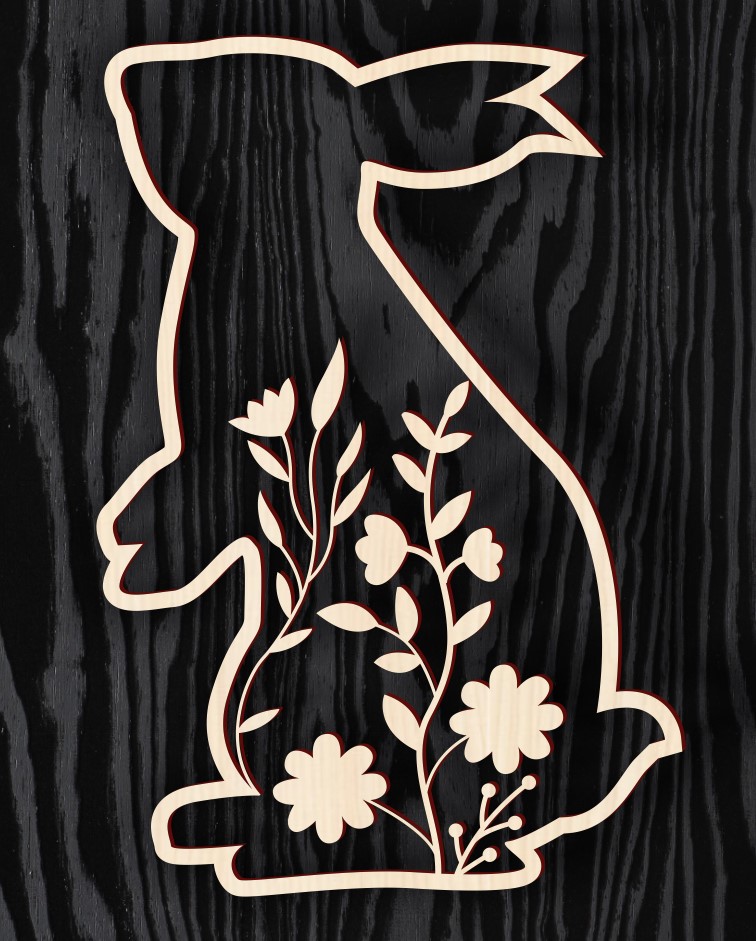 Easter bunny E0020690 file cdr and dxf free vector download for laser cut plasma