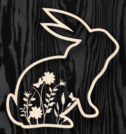 Easter bunny E0020710 file cdr and dxf free vector download for laser cut