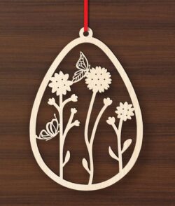 Easter egg E0020850 file cdr and dxf free vector download for laser cut