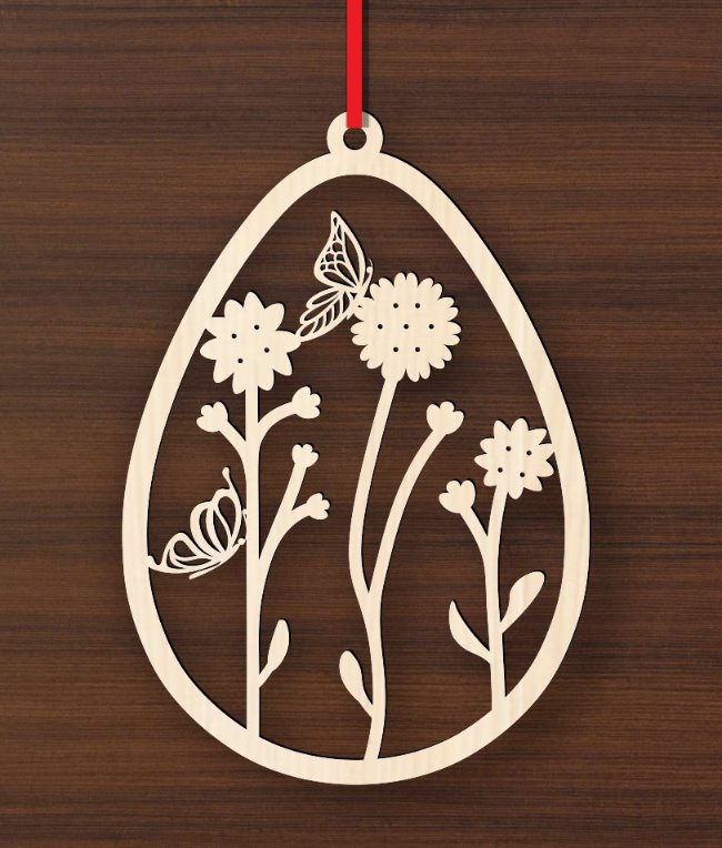 Easter egg E0020850 file cdr and dxf free vector download for laser cut