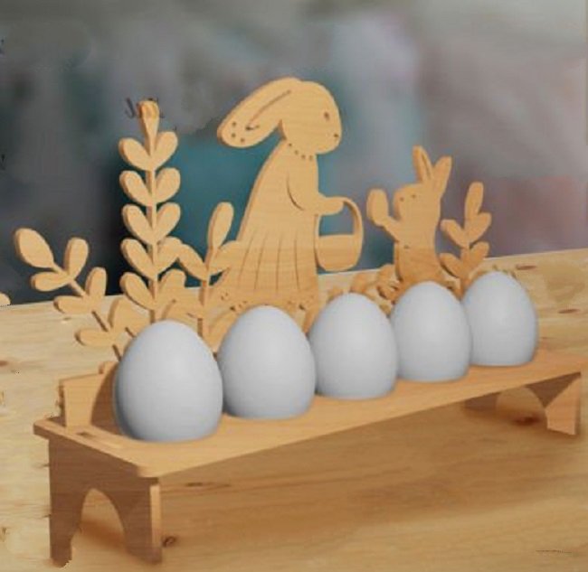 Easter egg holder E0020691 file cdr and dxf free vector download for laser cut