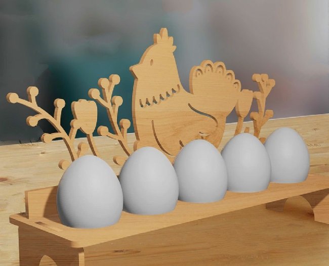 Easter egg holder E0020693 file cdr and dxf free vector download for laser