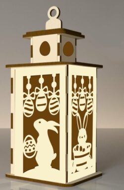 Easter lantern E0020877 file cdr and dxf free vector download for laser cut