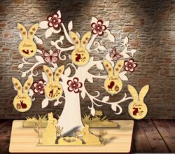 Easter tree E0020741 file cdr and dxf free vector download for laser cut