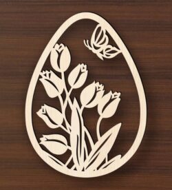 Egg easter E0020781 file cdr and dxf free vector download for laser cut