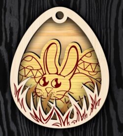 Egg easter layered E0020732 file cdr and dxf free vector download for laser cut