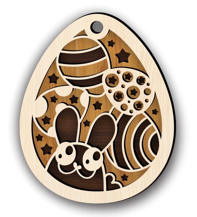 Egg easter layered E0020796 file cdr and dxf free vector download for laser cut