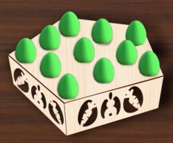 Egg holder E0020797 file cdr and dxf free vector download for laser cut