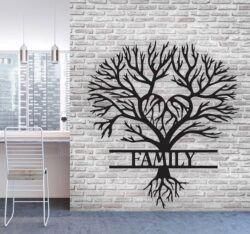 Family tree E0020681 file cdr and dxf free vector download for laser cut