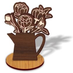 Flower bouquet E0020813 file cdr and dxf free vector download for laser cut