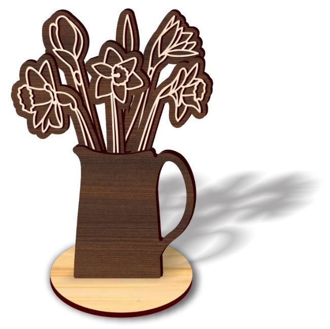 Flower bouquet E0020815 file cdr and dxf free vector download for laser cut