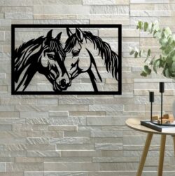 Horse wall decor E0020865 file cdr and dxf free vector download for laser cut plasma