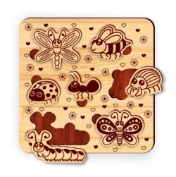 Insect puzzle E0020736 file cdr and dxf free vector download for laser cut