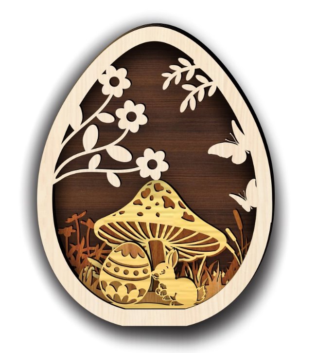 Layered egg easter E0020821 file cdr and dxf free vector download for laser cut