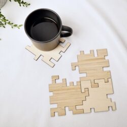 Puzzle coasters E0020724 file cdr and dxf free vector download for laser cut