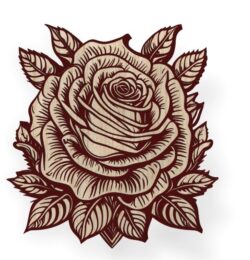 Rose E0020766 file cdr and dxf free vector download for print or laser engraving machine