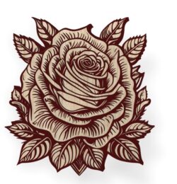 Rose E0020766 file cdr and dxf free vector download for print or laser engraving machine