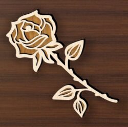 Rose E0020768 file cdr and dxf free vector download for print or laser cut