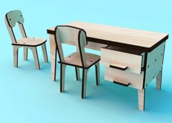 School furniture E0020756 file cdr and dxf free vector download for laser cut