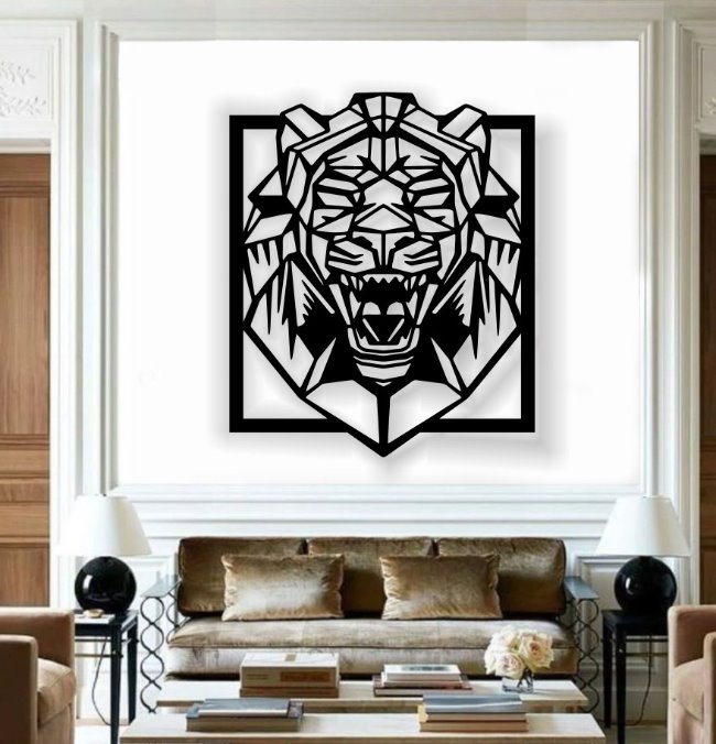 Tiger E0020823 file cdr and dxf free vector download for laser cut plasma