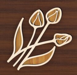 Tulip E0020769 file cdr and dxf free vector download for print or laser cut