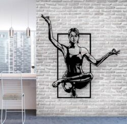 Yoga wall decor E0020831 file cdr and dxf free vector download for laser cut plasma