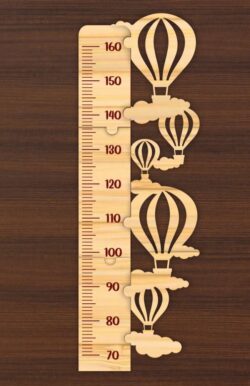 Air balloons ruler E0021301 file cdr and dxf free vector download for laser cut