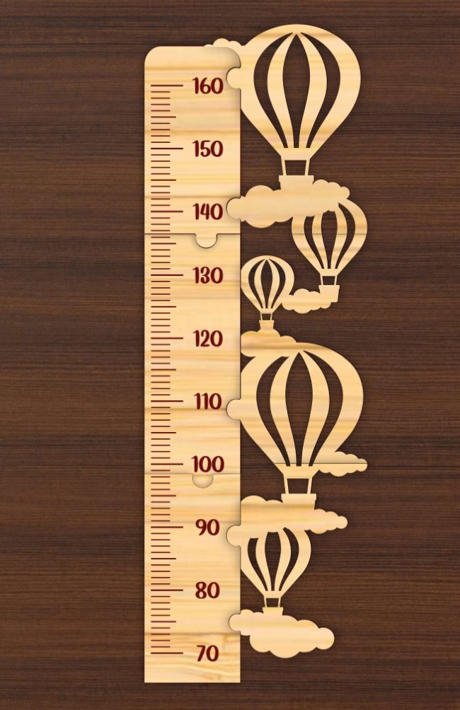 Air balloons ruler E0021301 file cdr and dxf free vector download for laser cut 5 Air balloons ruler E0021301 file cdr and dxf free vector download for laser cut