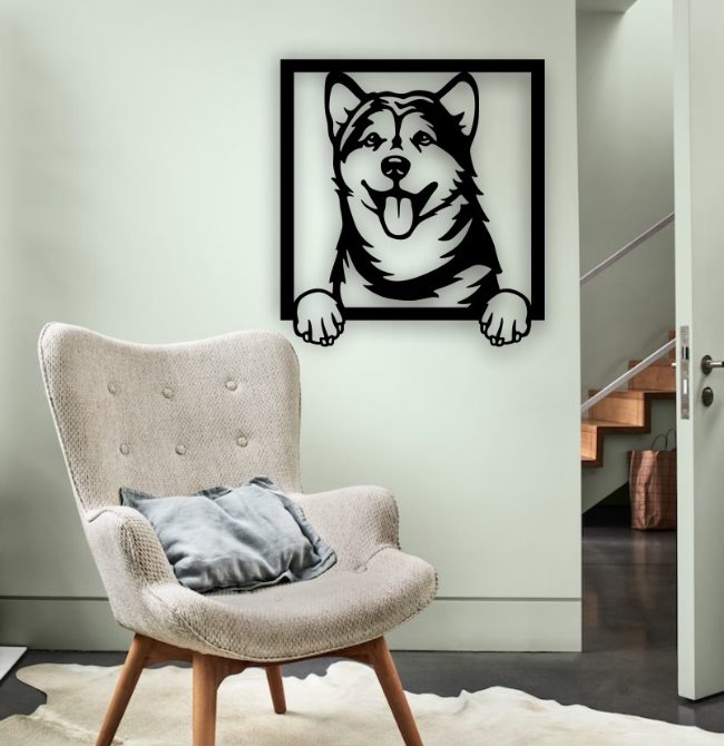 Alaskan malamutes Dog E0020915 file cdr and dxf free vector download for laser cut plasma