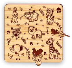 Animal puzzle E0021015 file cdr and dxf free vector download for laser cut
