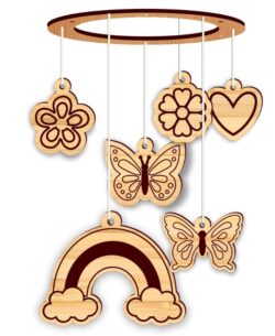 Baby mobile E0020935 file cdr and dxf free vector download for laser cut