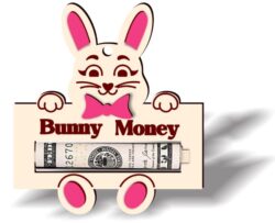 Bunny money holder E0021070 file cdr and dxf free vector download for laser cut