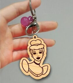 Cinderella keychain E0021106 file cdr and dxf free vector download for laser cut