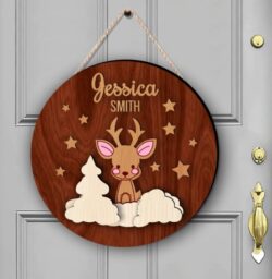 Deer door sign E0021289 file cdr and dxf free vector download for laser cut