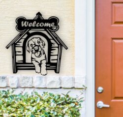 Dog welcome E0020963 file cdr and dxf free vector download for laser cut plasma