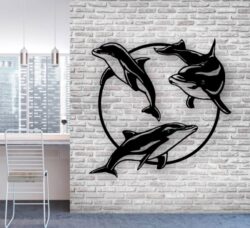 Dolphin E0021147 file cdr and dxf free vector download for laser cut plasma
