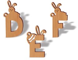 Easter alphabet E0021025 file cdr and dxf free vector download for laser cut