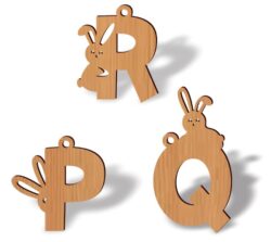 Easter alphabet E0021029 file cdr and dxf free vector download for laser cut