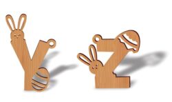 Easter alphabet E0021032 file cdr and dxf free vector download for laser cut